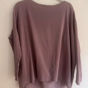 lululemon athletica Relaxed Long-Sleeve Crew Top in Dusty Mauve
